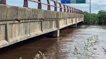 El arroyo Colastiné a la altura del Km. 103 de la autopista