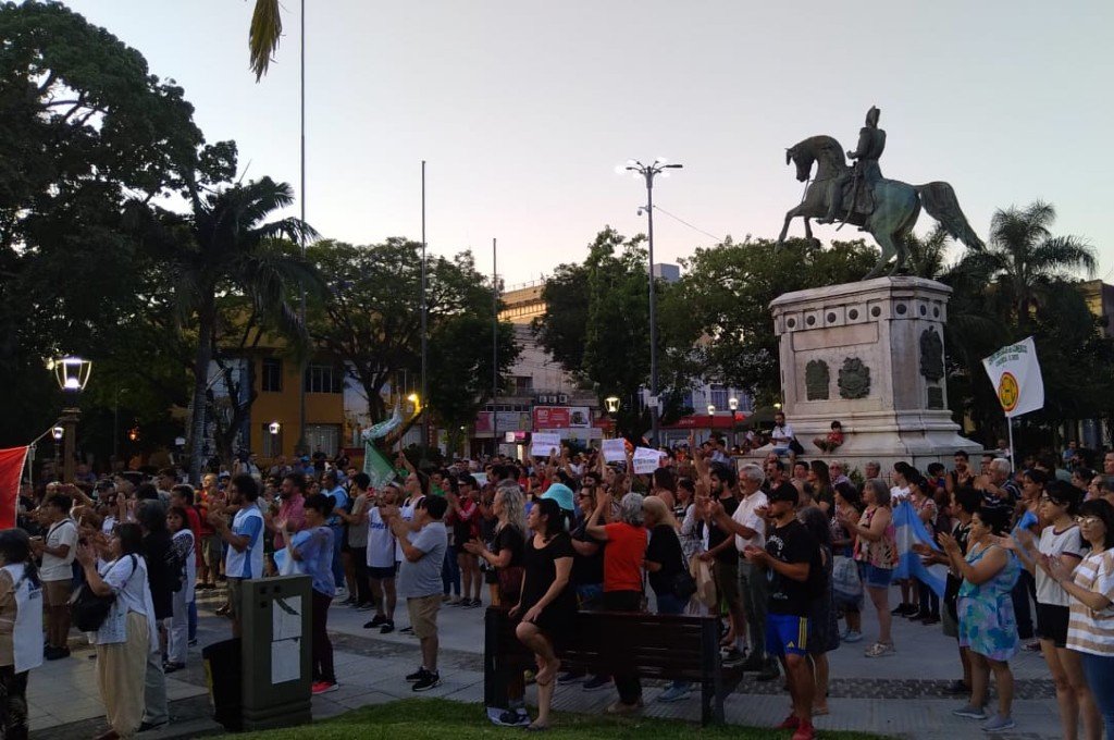 La manifestación tuvo lugar en la plaza 25 de Mayo Belén Fedullo