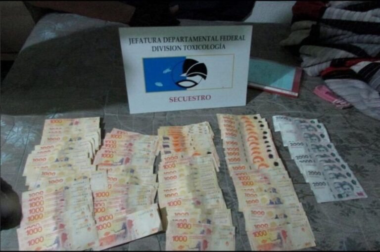 El operativo que realizó la Policía de Entre Ríos. gentileza