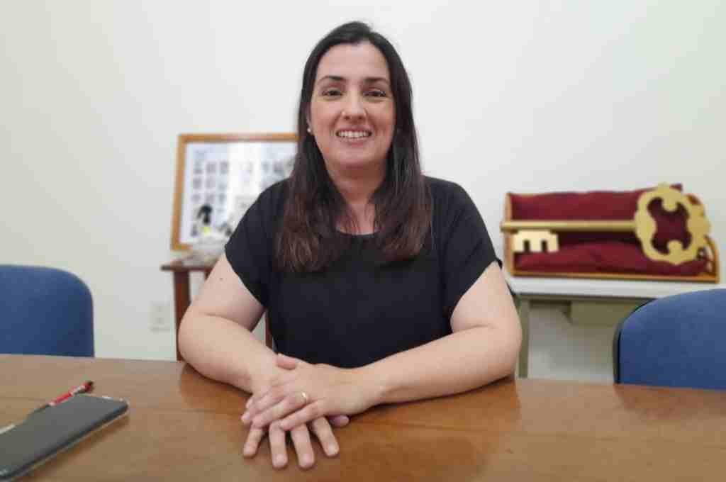 La intendente habló con la prensa este viernes. Mirador Provincial.