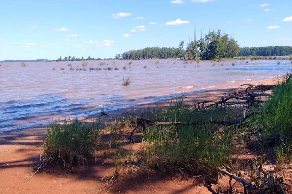 El río genera cambios en la zona costera