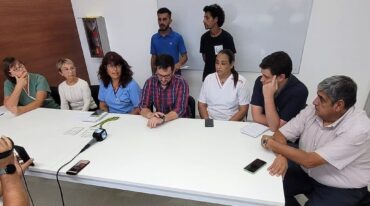 La conferencia de prensa se realizó en la sede hospitalaria. Municipalidad de Coronda