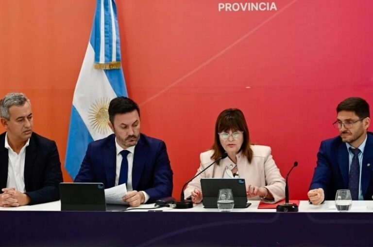Luis Petri anunció en la conferencia de prensa que en las próximas 24 horas llegarán las fuerzas armadas a Rosario para 'hacerle la vida imposible a los que cometen delitos contra los ciudadanos de bien'. Gentileza