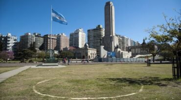 En Rosario. Círculos para poder estar al aire libre sin tener contacto con otras personas. Fueron meses difíciles. Archivo/Marcelo Manera