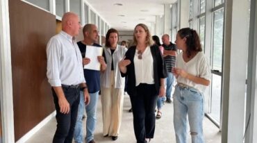 De la recorrida participaron el presidente comunal de Pilar