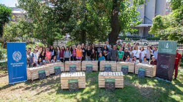 Las composteras fueron realizadas con el propósito de alentar la separación de residuos orgánicos y la producción de compost y serán entregadas a distintas instituciones de la ciudad. Gentileza