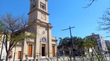 Una postal del centro de Rufino. Archivo