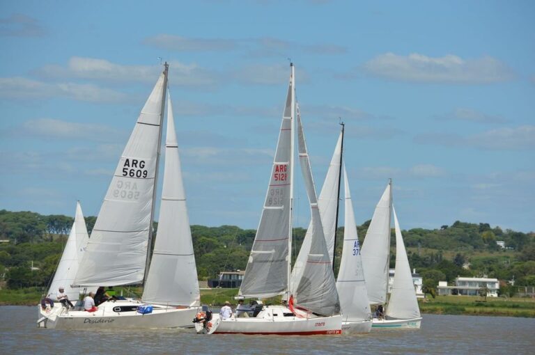 Los veleros cabinados navegando en el Paraná