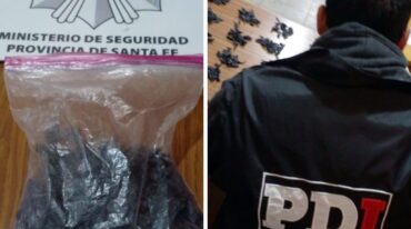 Agentes del PDI San Jerónimo actuaron en el procedimiento. Lo secuestrado y que servirá como prueba para la imputación de los dos presos. PDI
