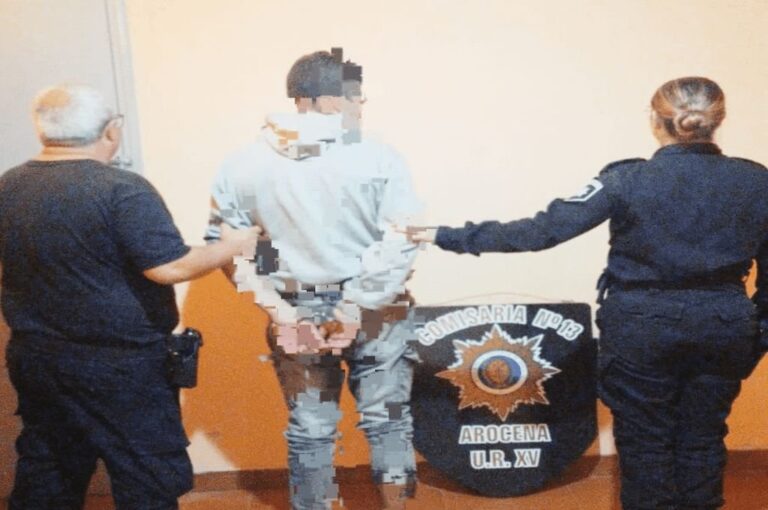 El aprehendido tras los tres hechos en Arocena. Unidad Regional XV.