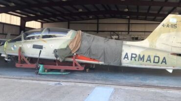 Recuperar el "avión-héroe" de Malvinas demanda un gran esfuerzo Gentileza