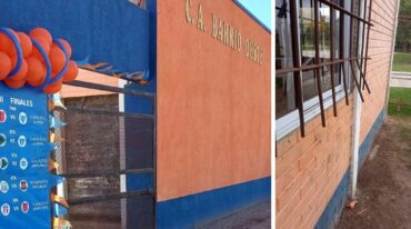El Club Barrio Oeste sufrió 4 robos en el término de doce meses. Por este lugar ingresaron los malvivientes. gentileza