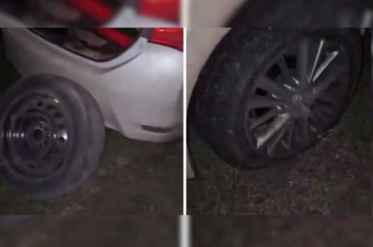 Así quedó el auto del ex intendente de Avellaneda. Captura de video