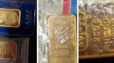 El oro secuestrado durante los allanamientos. gentileza