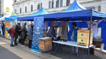 Cooperativas apícolas de Paraná participaron de una feria en plaza Mansilla
