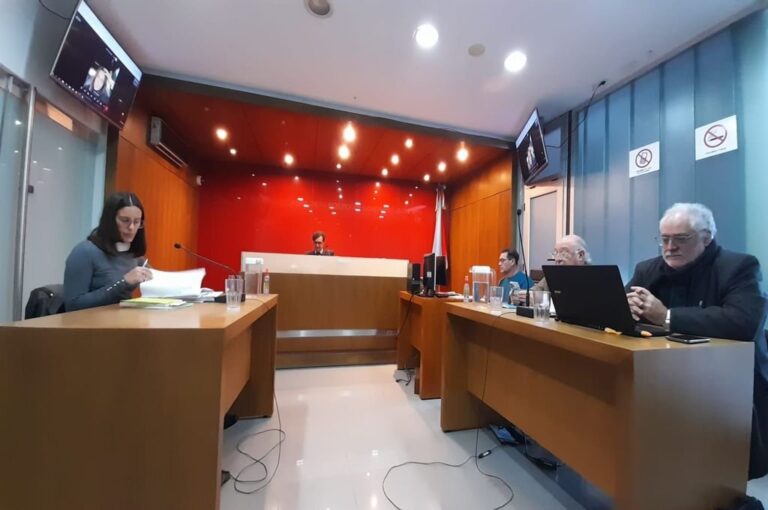 El juez decidió un cuarto intermedio hasta dar a conocer su resolución. Néstor Belini