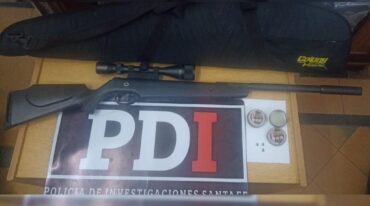 El arma secuestrada