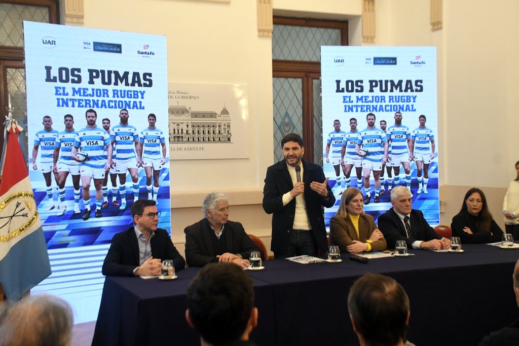 Se presentó este miércoles el partido entre Los Pumas y Australia que se jugará en Colón el 7 de septiembre.  Mauricio Garín