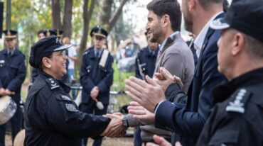 Pullaro: 'El ordenamiento de la Policía nos permite hoy contar con un cuerpo especializado en lo ecológico'.  Gentileza.