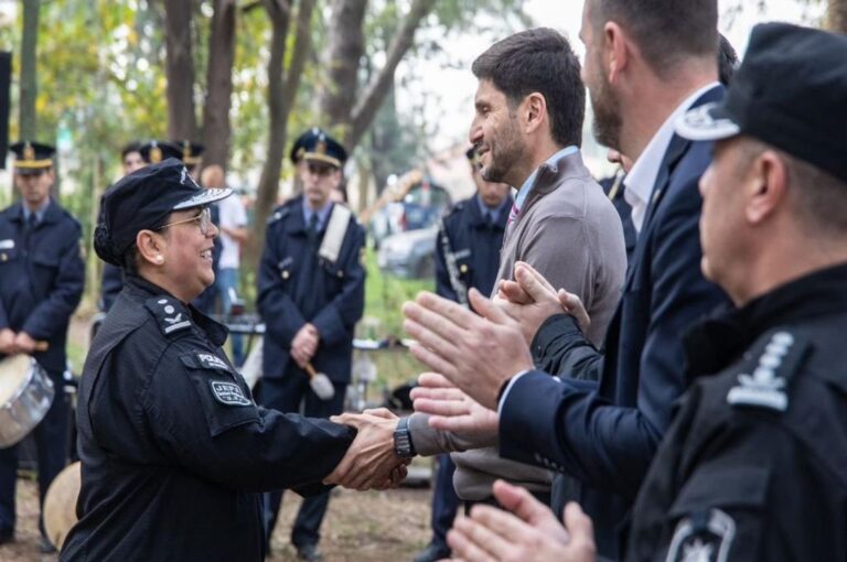 Pullaro: 'El ordenamiento de la Policía nos permite hoy contar con un cuerpo especializado en lo ecológico'.  Gentileza.