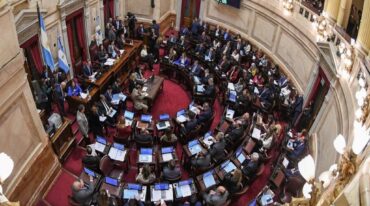 La Cámara Alta durante el debate del mega proyecto que envió Milei al Congreso