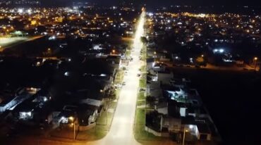 El nuevo sistema lumínico se extiende desde Güemes a Ciudad Nueva. Municipalidad de Venado Tuerto