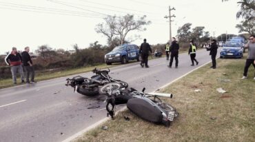 Las dos motos colisionaron entre sí. El choque fue en la Ruta 64