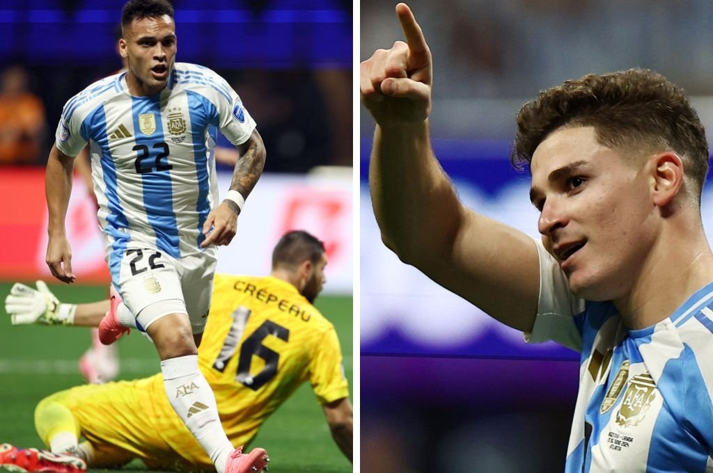 Lautaro Martínez o Julián Álvarez es la gran incógnita en la delantera del seleccionado argentino. Reuters