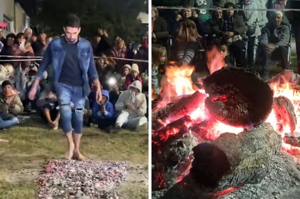 Desde muy temprano varios leños estaban encendidos