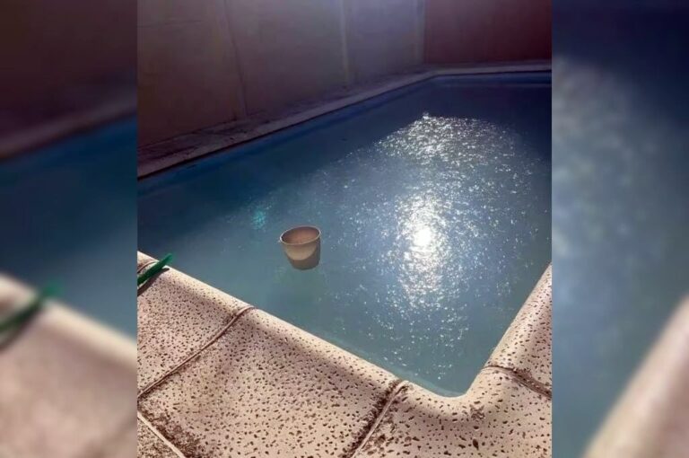 Piletas congeladas en Venado. gentileza FM Dale