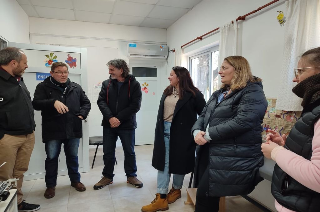 Borla y Ciancio se reunieron en efectores de salud con profesionales y trabajadores. Gentileza prensa Borla