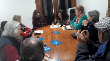 En el primer piso del Centro Cívico se desarrollan los encuentros con adultos mayores. Belén Fedullo