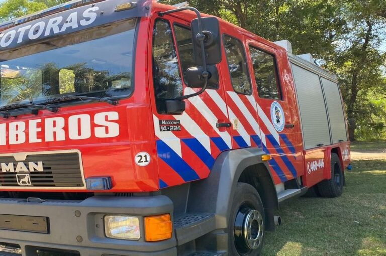Los Bomberos Voluntarios de Totoras acudieron al llamado