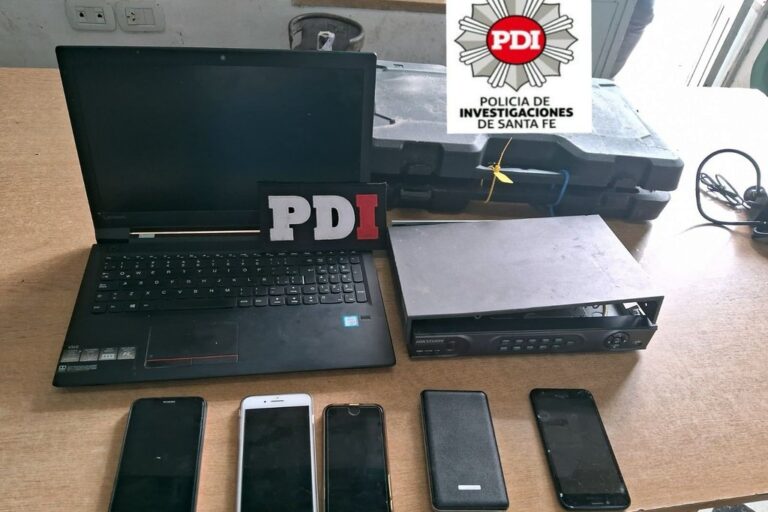 El material secuestrado. Gobierno de la Provincia