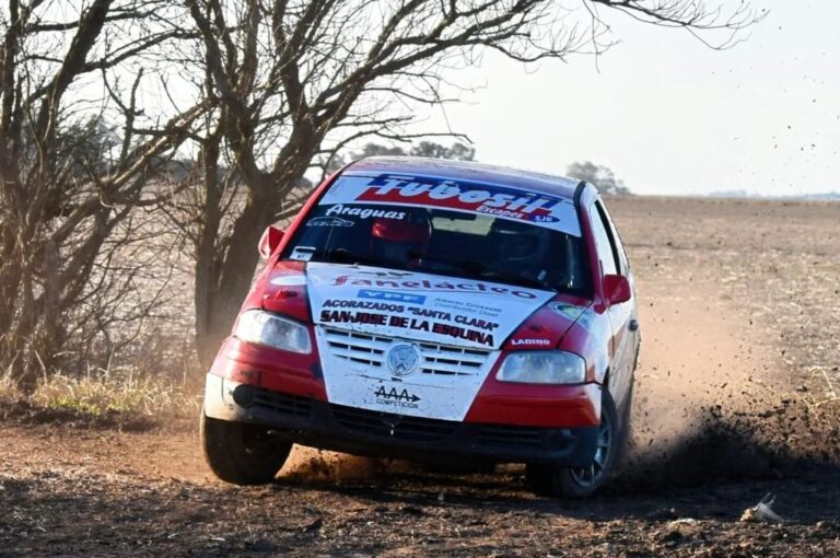 La quinta fecha del Rally Santafesino se disputó en la localidad de Arequito.  Gentileza.