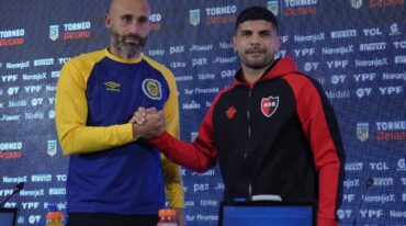 Quintana y Banega en la conferencia de prensa. Alan Monzón