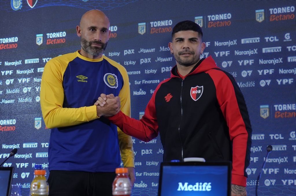 Quintana y Banega en la conferencia de prensa. Alan Monzón