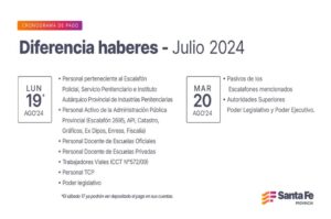 Este es el calendario de pago.  Gentileza.
