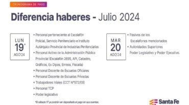 Este es el calendario de pago.  Gentileza.