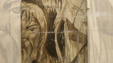 La pieza es una 'Placa Boceto' desechada de los Murales de la Estación Fluvial.  Gentileza.