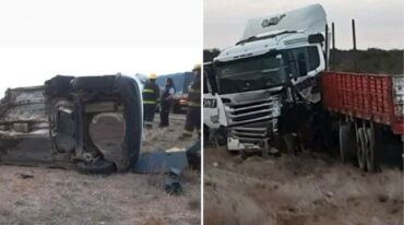 El auto y el camión estuvieron involucrados en el choque.