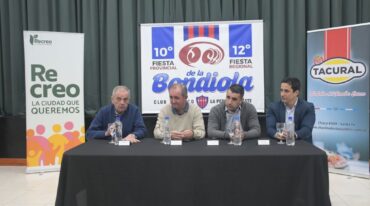 En la presentación de la Fiesta de Bondiola. Miguel Fenoglio