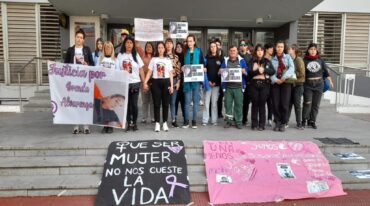 La manifestación fue frente a Tribunales de Paraná. Néstor Belini
