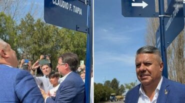 Chiqui Tapia tiene su calle en una localidad santafesina. gentileza