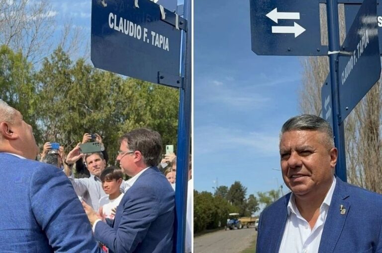 Chiqui Tapia tiene su calle en una localidad santafesina. gentileza