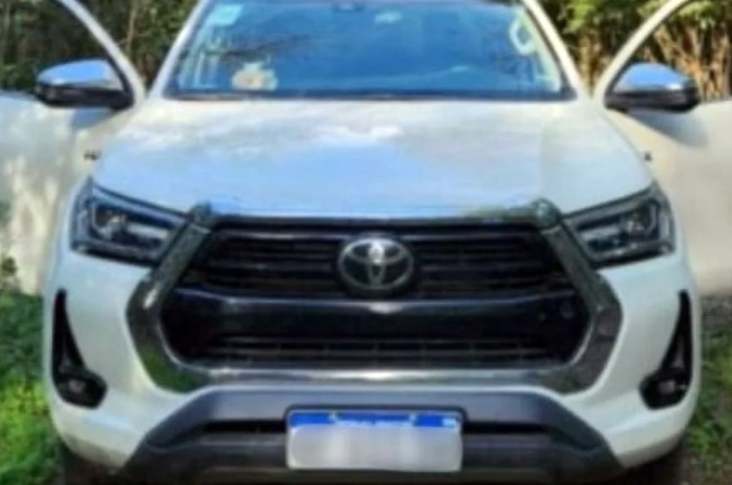 La camioneta robada en Gálvez. gentileza