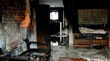 Así quedó el interior de la vivienda. gentileza