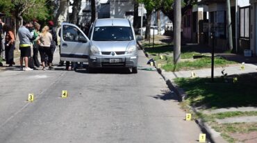 En el lugar donde quedó el utilitario