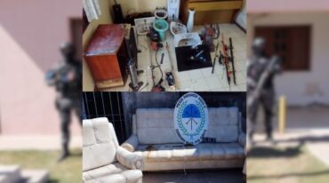 Gran parte de la cantidad de elementos secuestrados por el GOT y el personal de la comisaría. Unidad Regional XV Policía